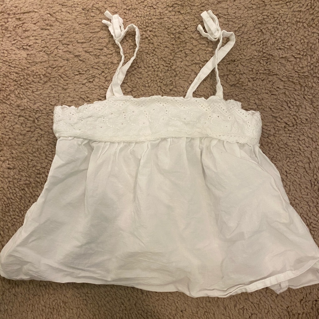 White Spaghetti String Top